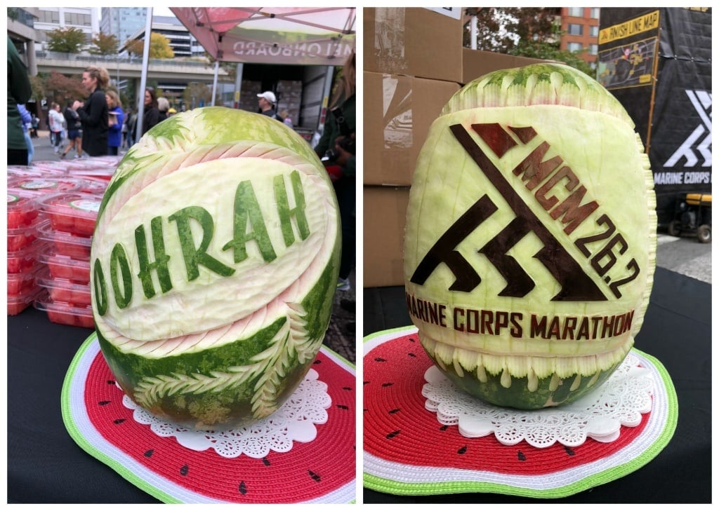 marine corps marathon carved watermelons