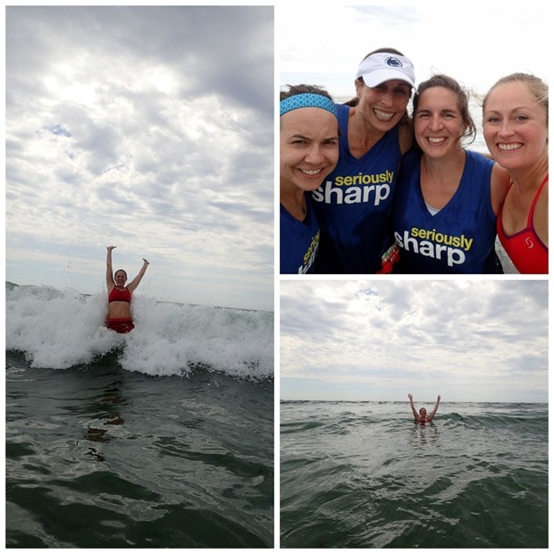 swimming in the ocean in maine